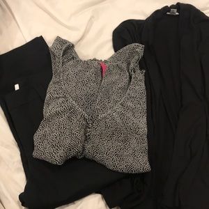 ANN TAYLOR LOFT Bundle // Slacks, Blouse, Cardigan